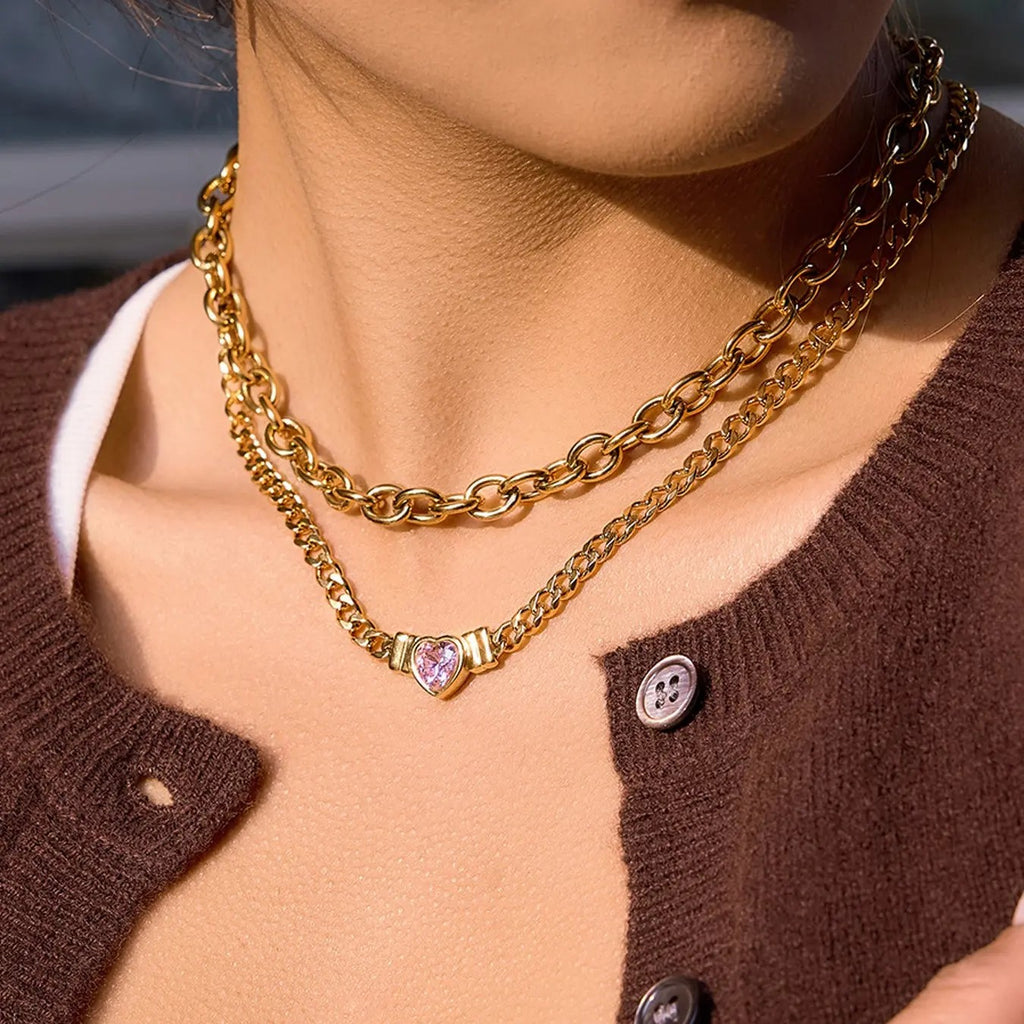 18k Elegant Heart Necklace