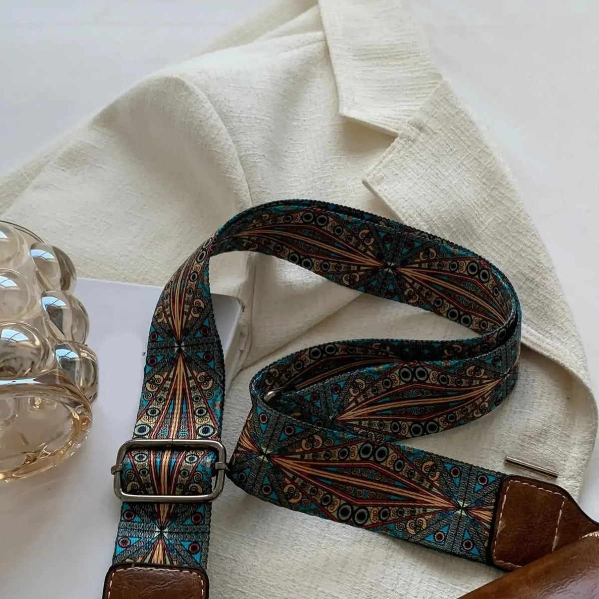 Retro Woven Strap Crossbody Bag
