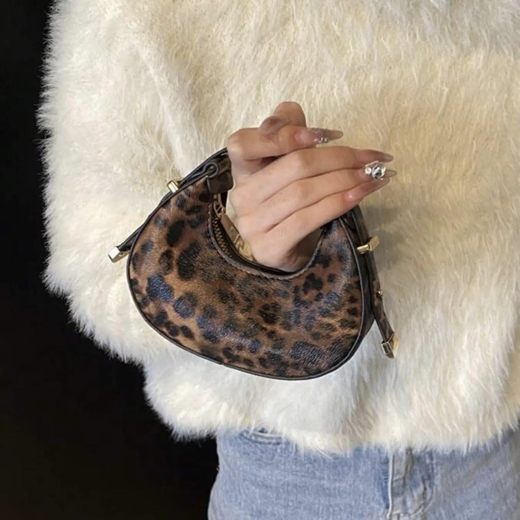 Leopard Half-Moon Bag