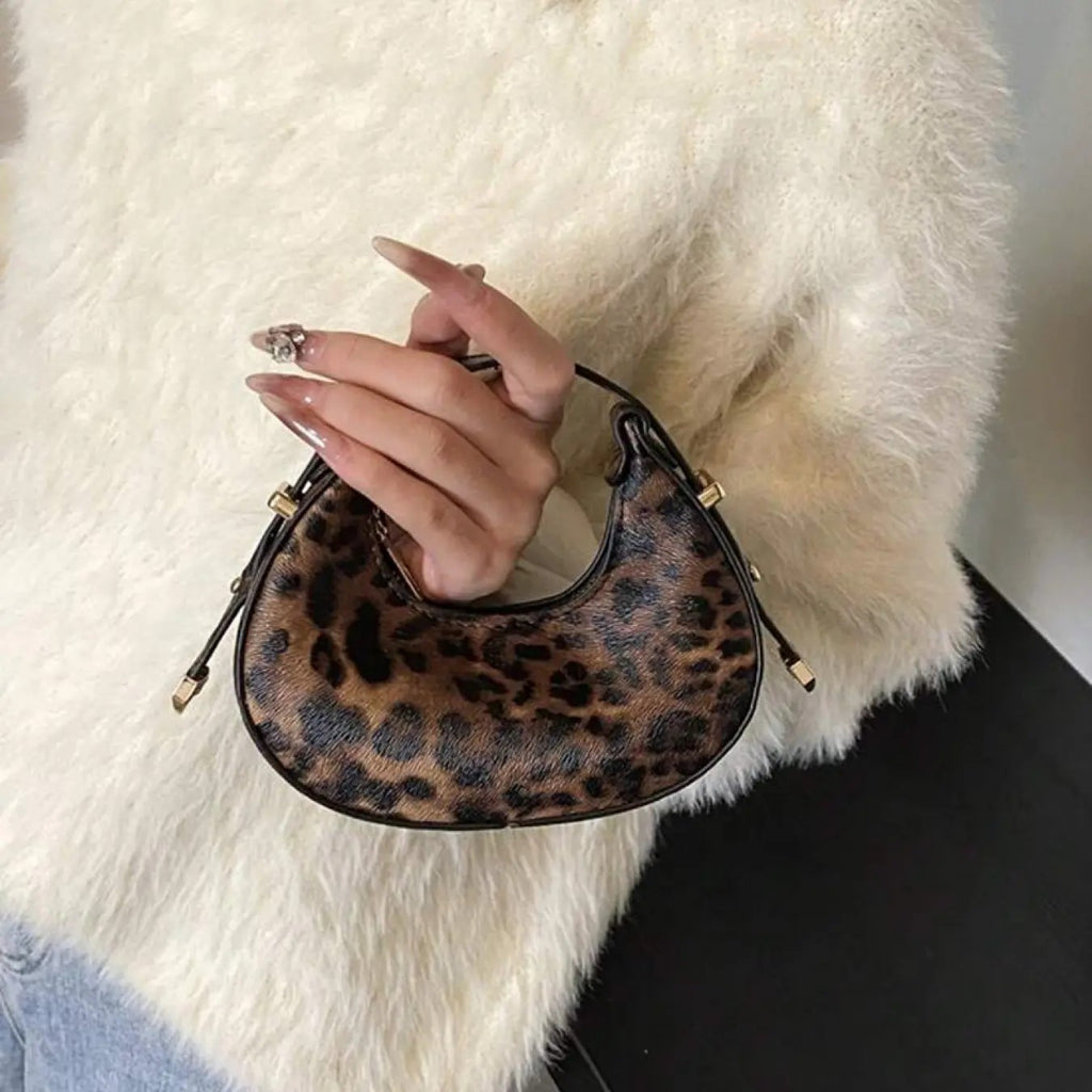 Leopard Half-Moon Bag
