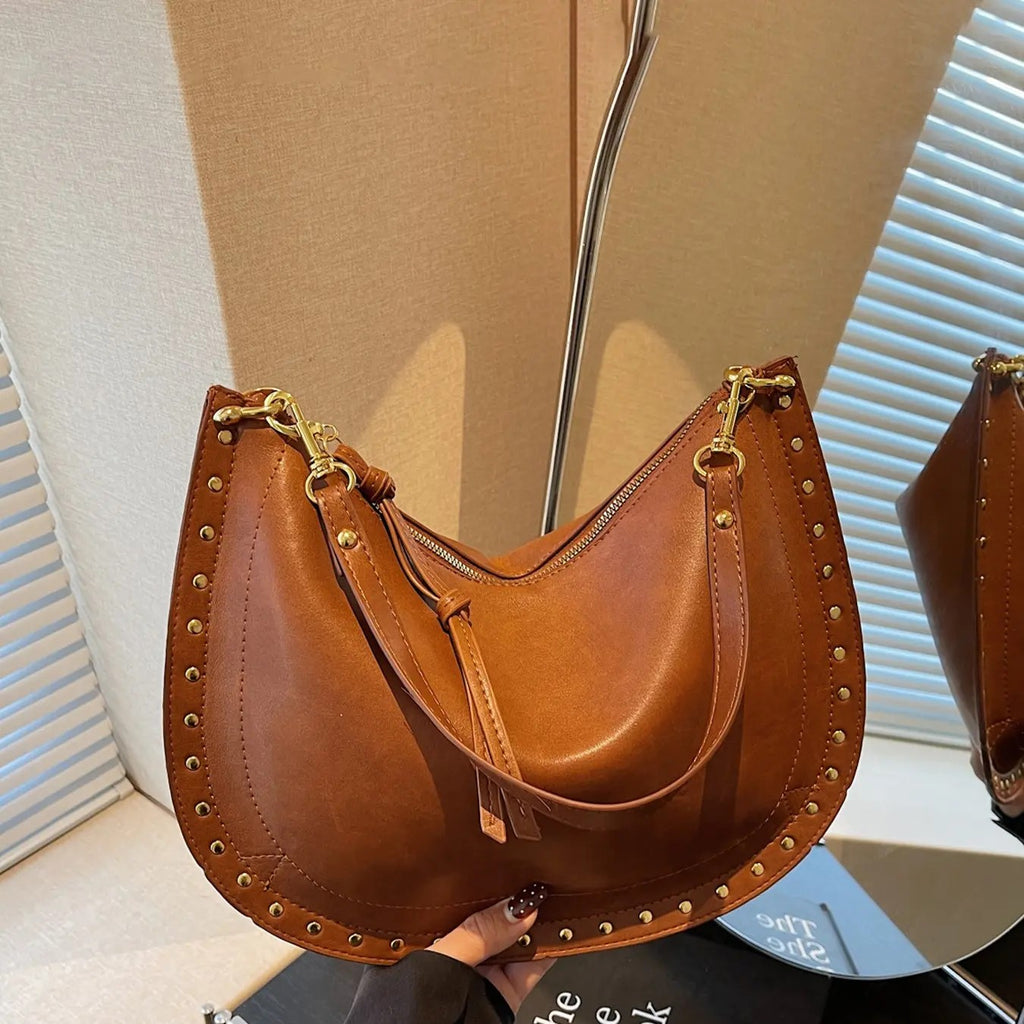 Vintage Studded Hobo Bag