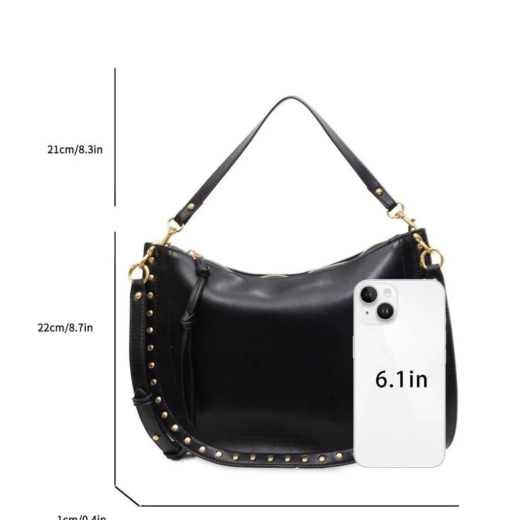 Vintage Studded Hobo Bag