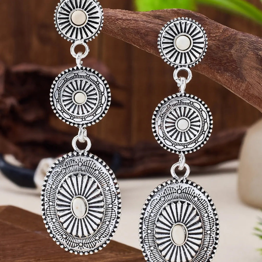 Vintage Geometric Drop Earrings