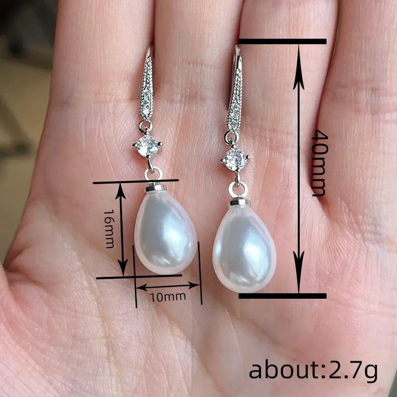 Elegant Teardrop Pearl Earrings