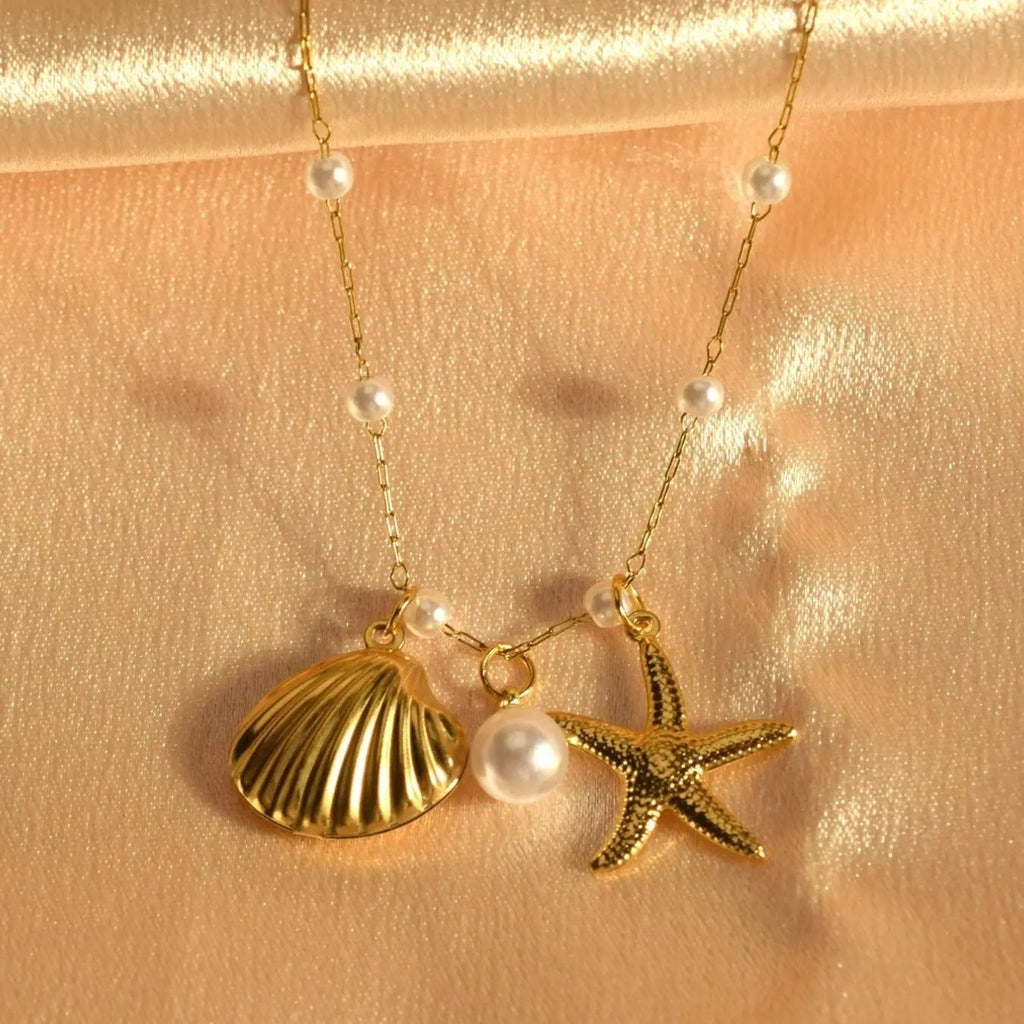 Pearl Shell Starfish Necklace
