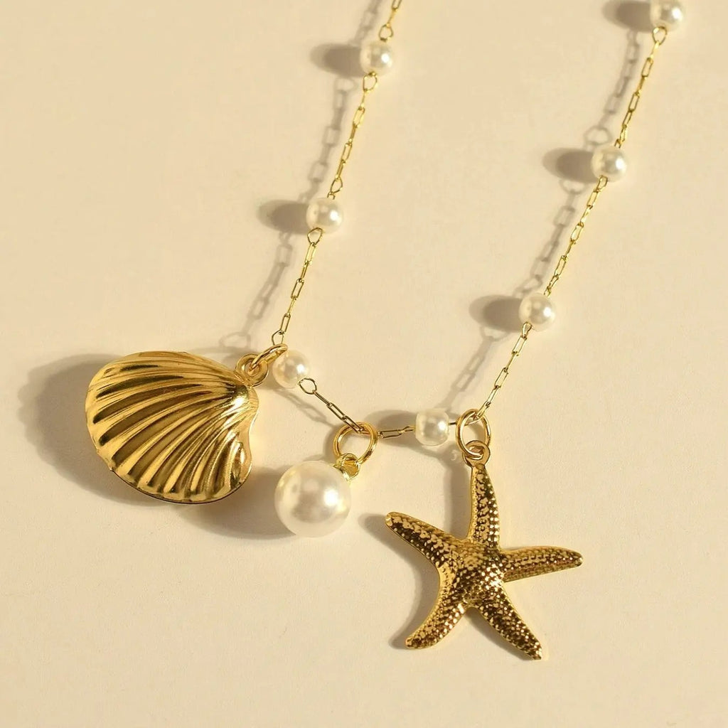 Pearl Shell Starfish Necklace