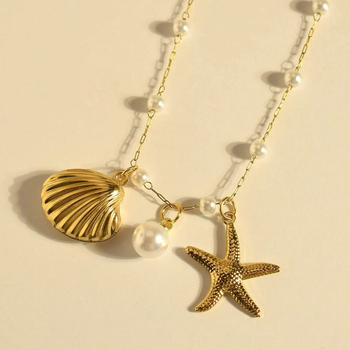 Pearl Shell Starfish Necklace