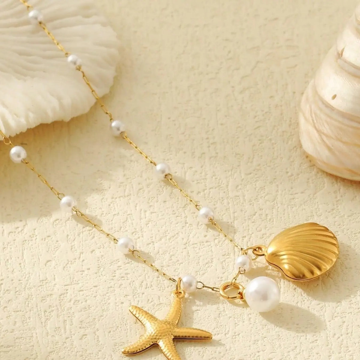 Pearl Shell Starfish Necklace