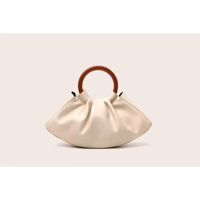 Elegant Ruched Top Handle Bag