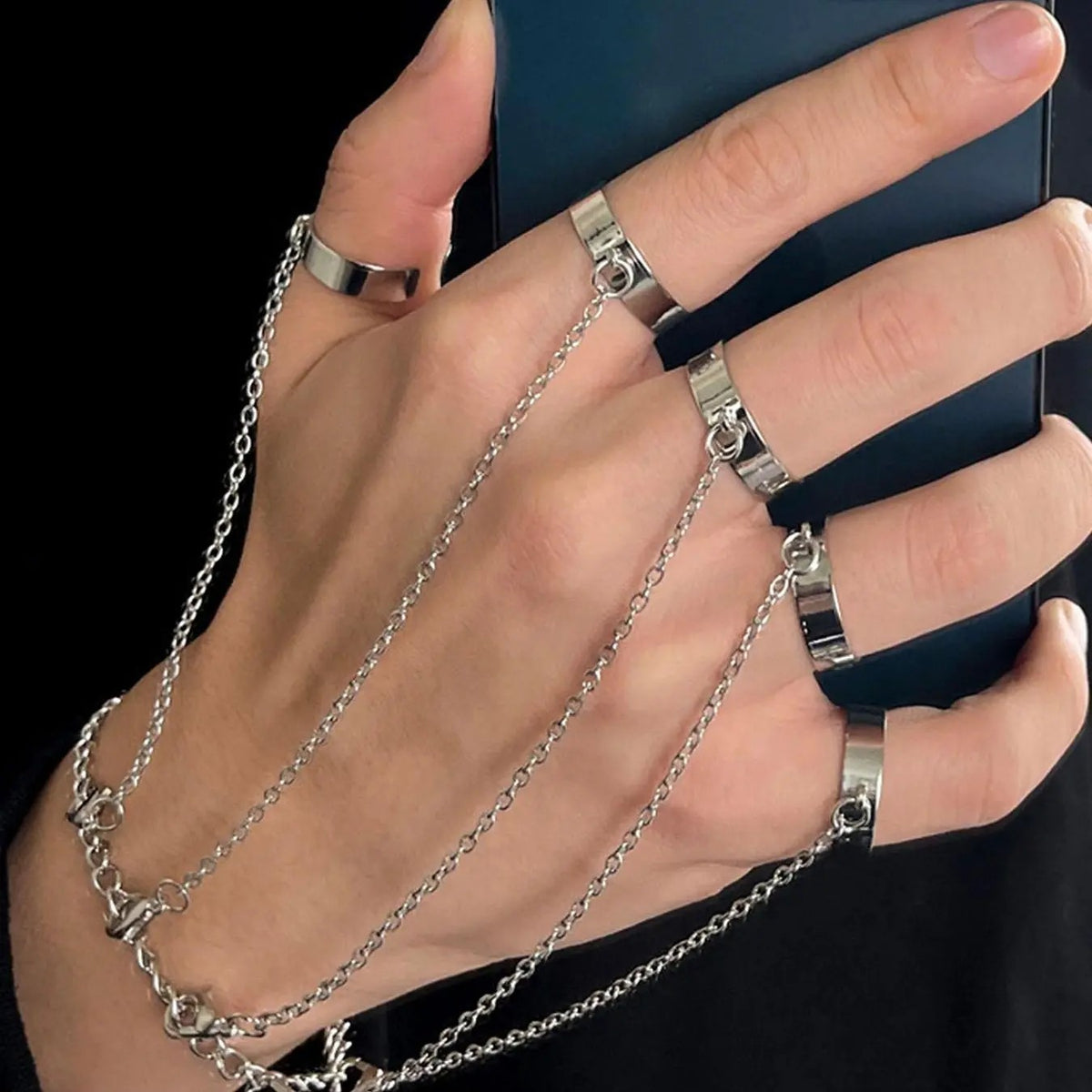 Minimal Chain Hand Bracelet