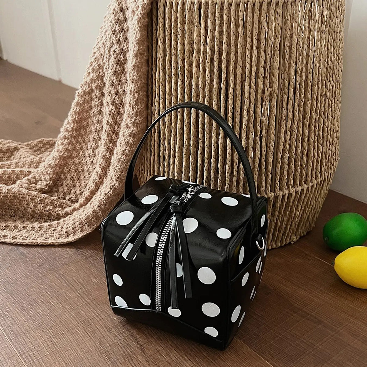 Polka Dot Mini Box Bag