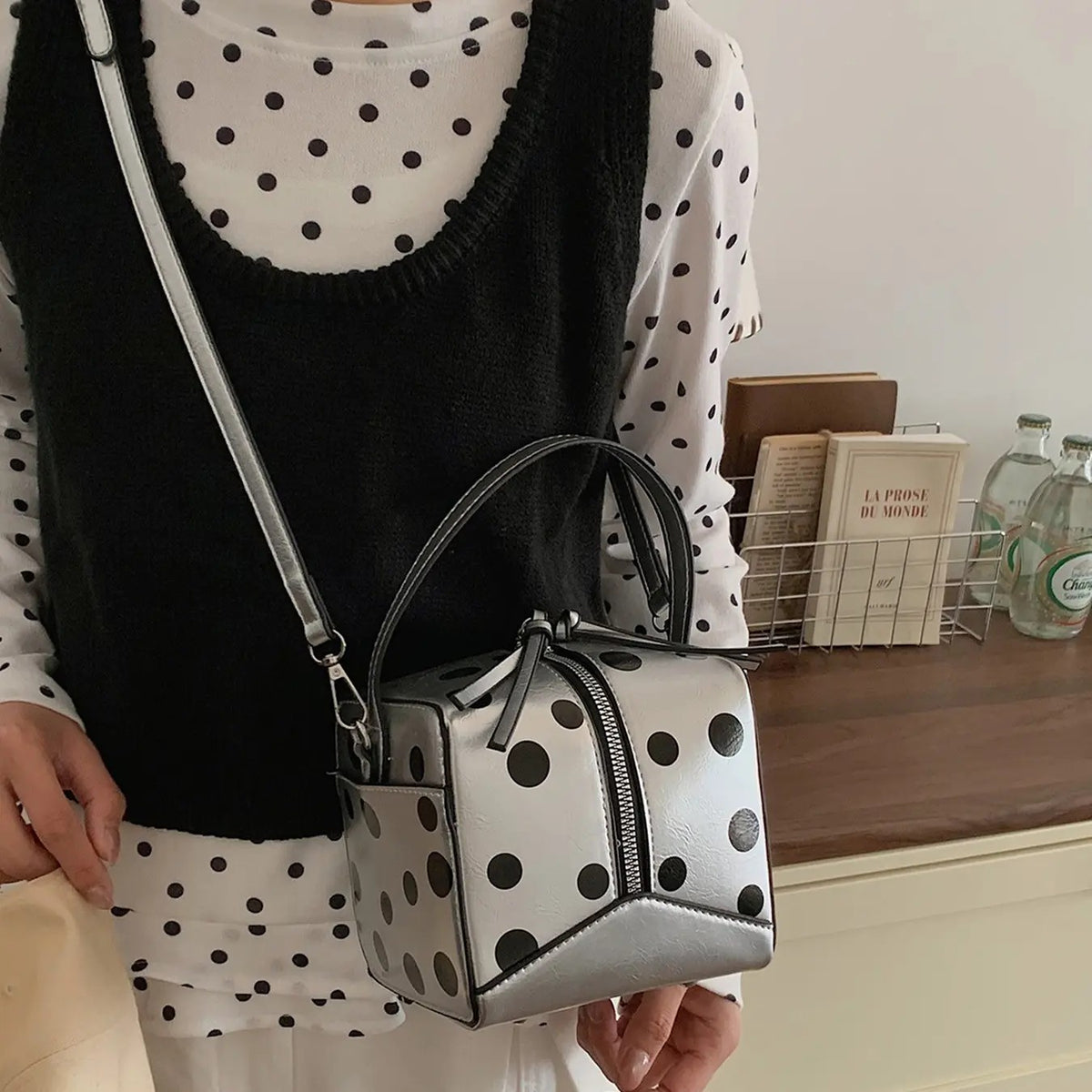 Polka Dot Mini Box Bag