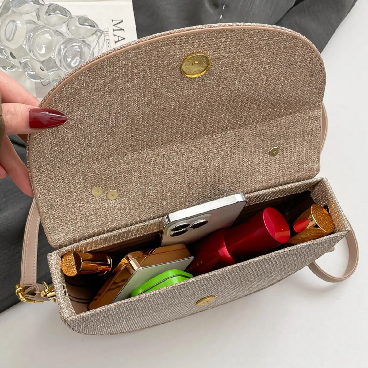 Sparkling Half Moon Bag
