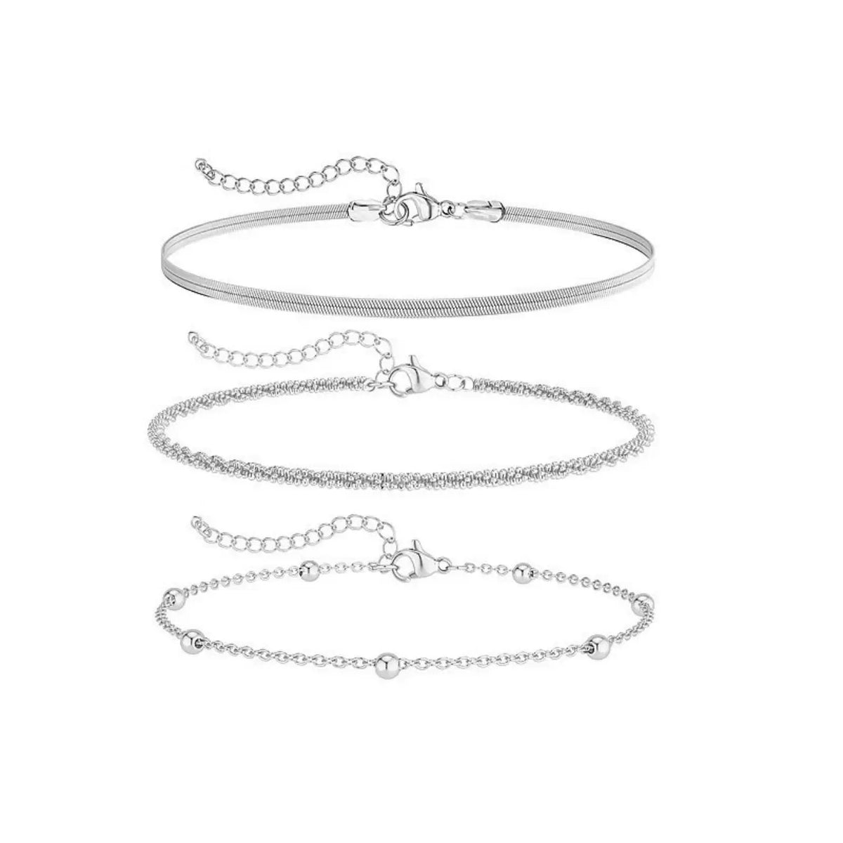3PC Dainty Layered Anklet Set