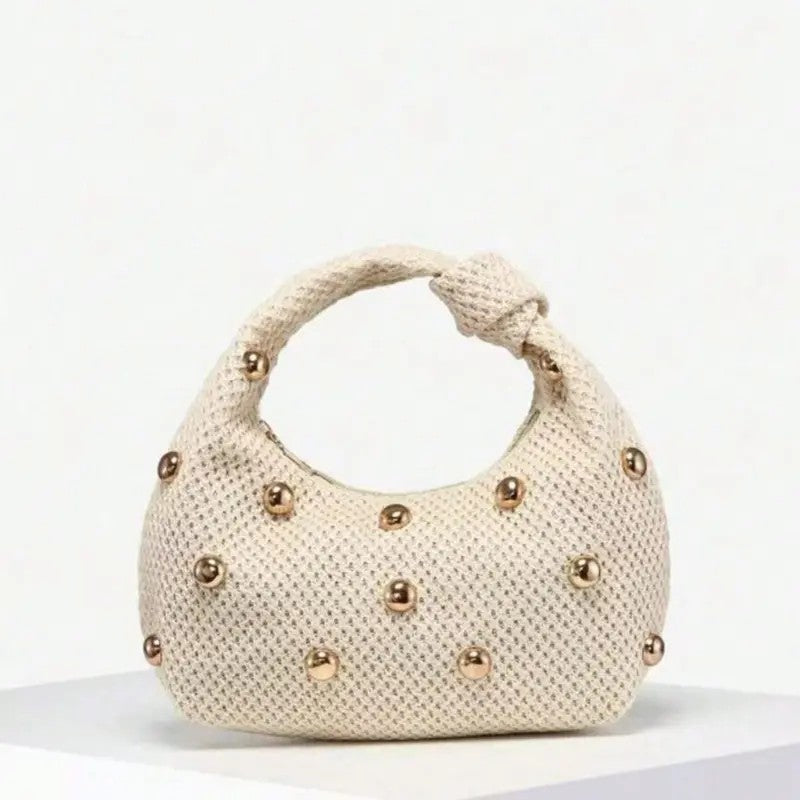 Elegant Beaded Top Handle Bag