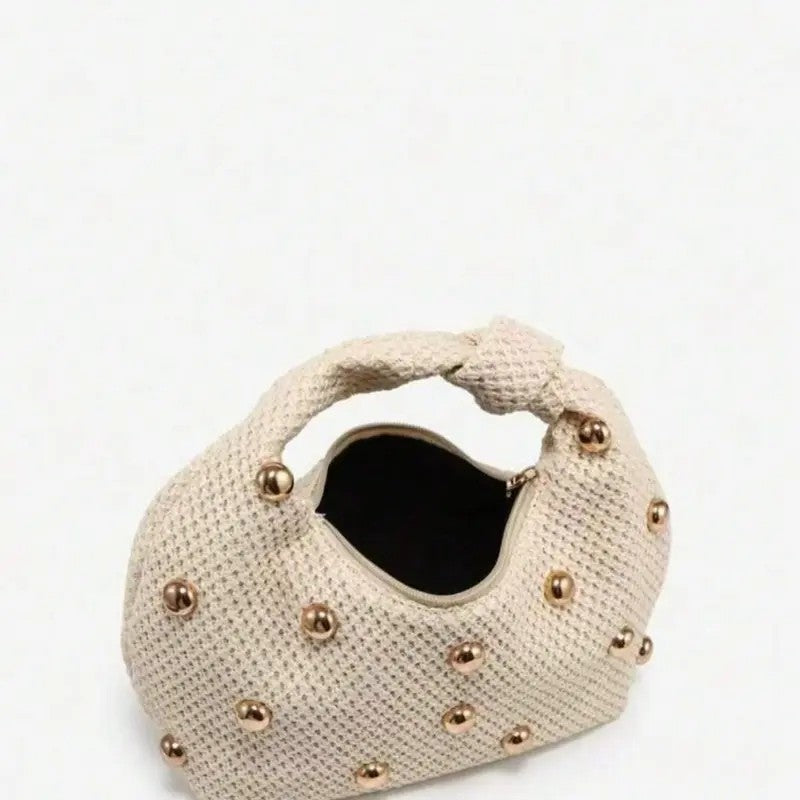 Elegant Beaded Top Handle Bag