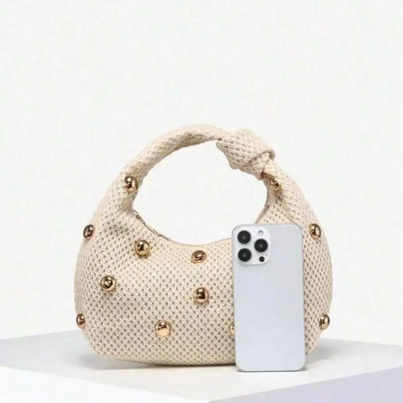 Elegant Beaded Top Handle Bag