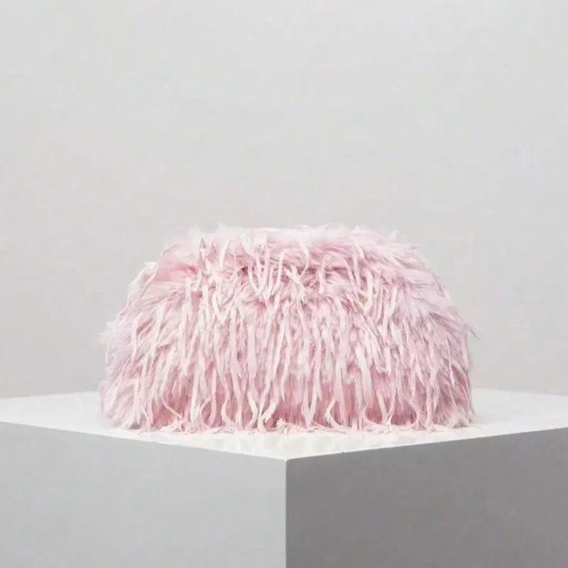 Pink Furry Evening Clutch
