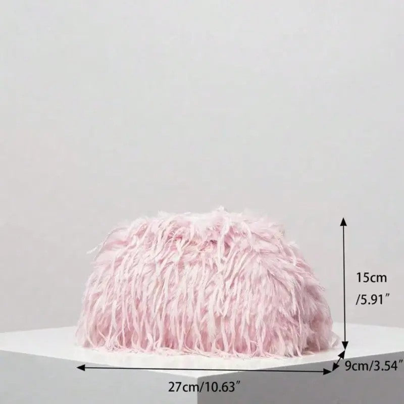 Pink Furry Evening Clutch