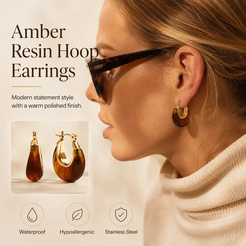 18k Tortoise Hoop Earrings