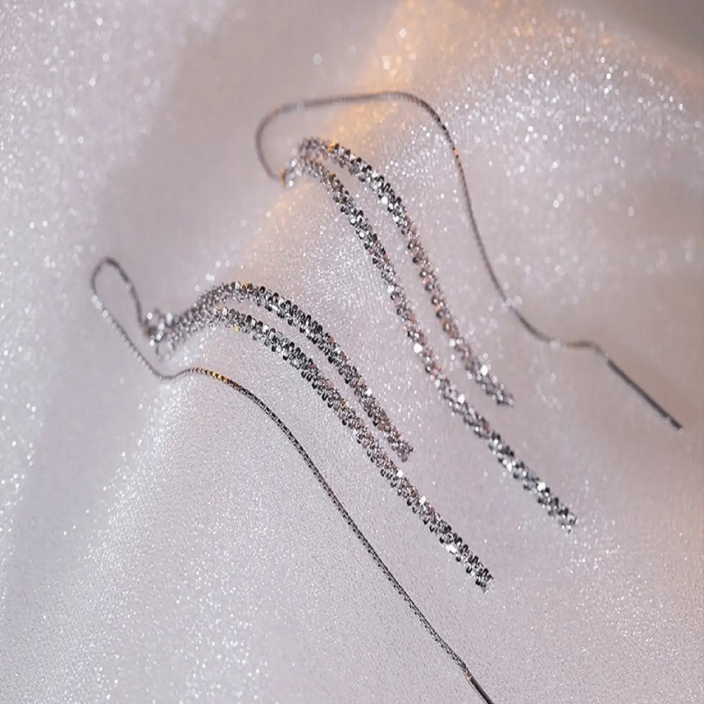 Elegant Sparkle Threader Earrings