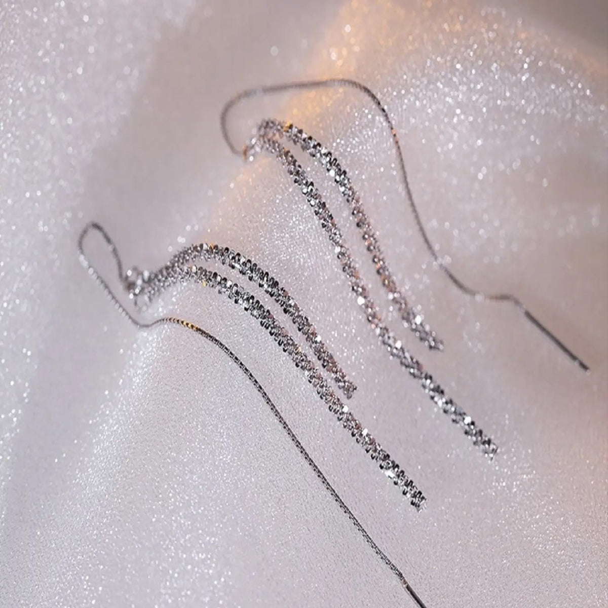 Elegant Sparkle Threader Earrings