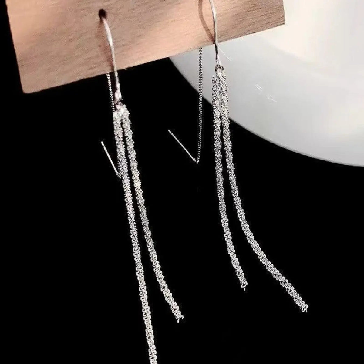 Elegant Sparkle Threader Earrings