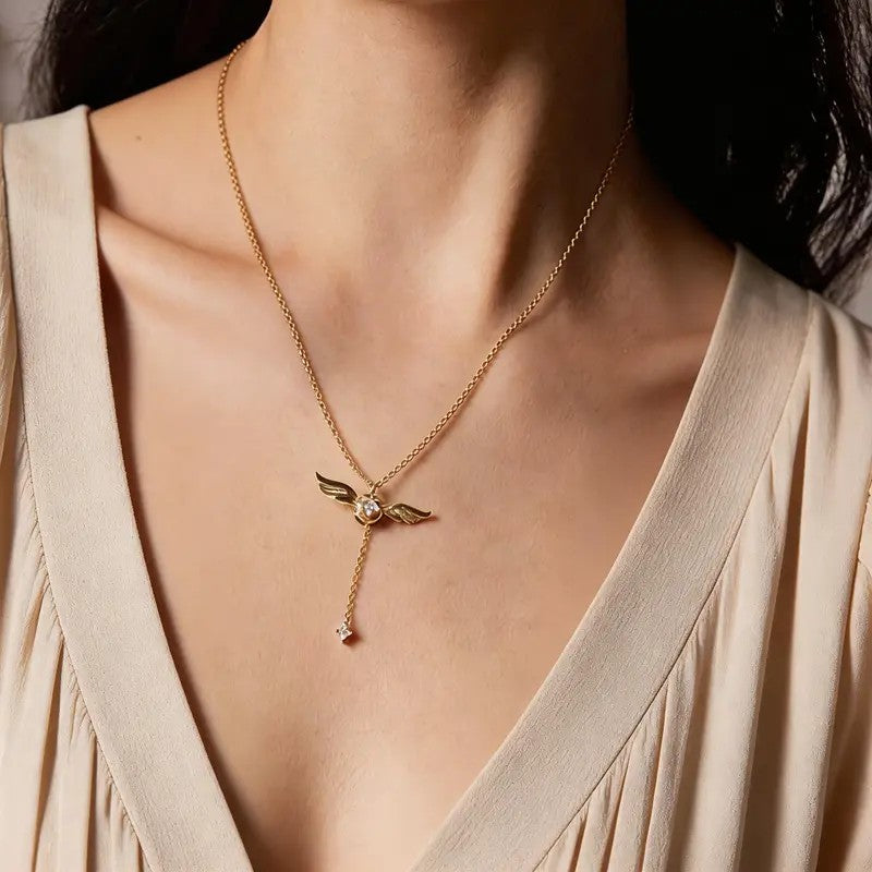 18k Vintage Winged Snitch Necklace
