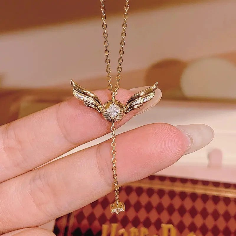 18k Vintage Winged Snitch Necklace