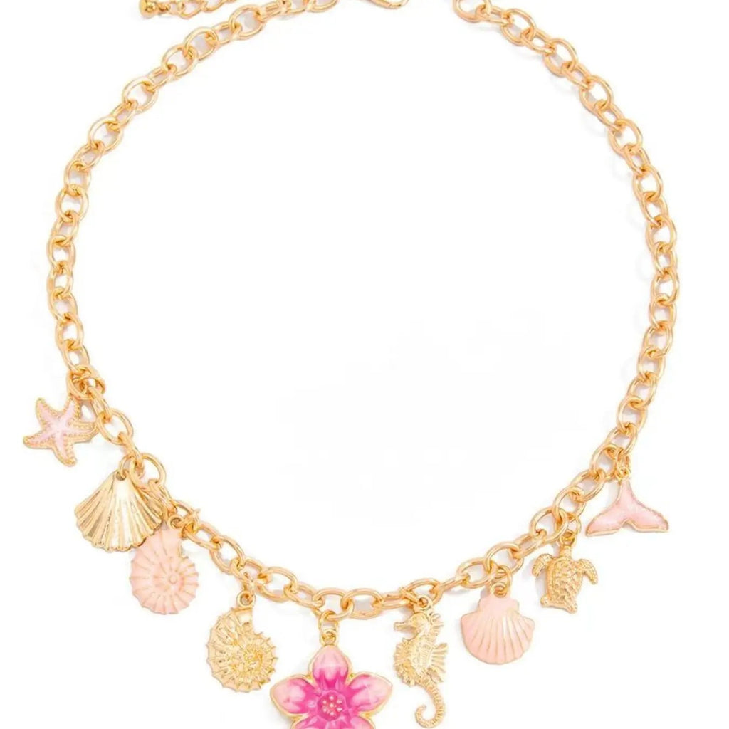 18k Boho Ocean Charm Necklace