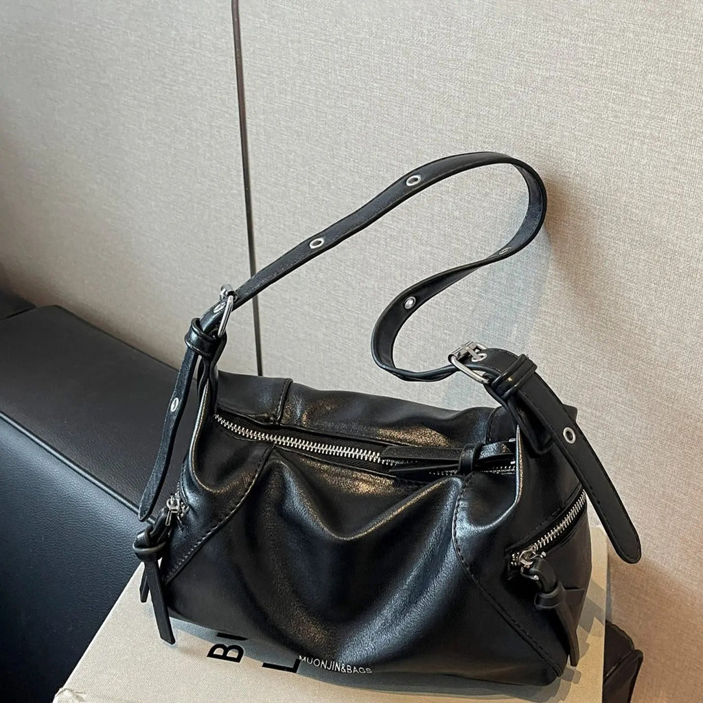 Casual Zipper Hobo Bag