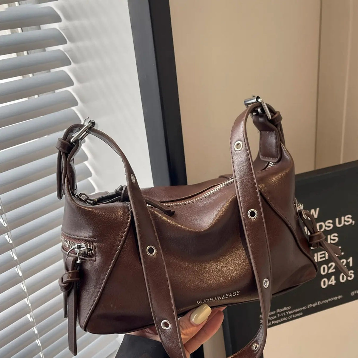 Casual Zipper Hobo Bag