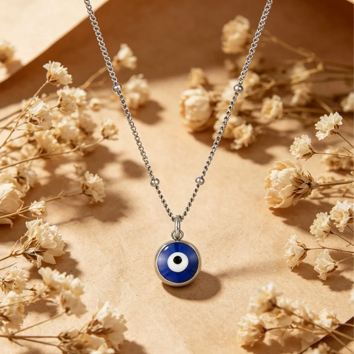 Minimal Evil Eye Necklace