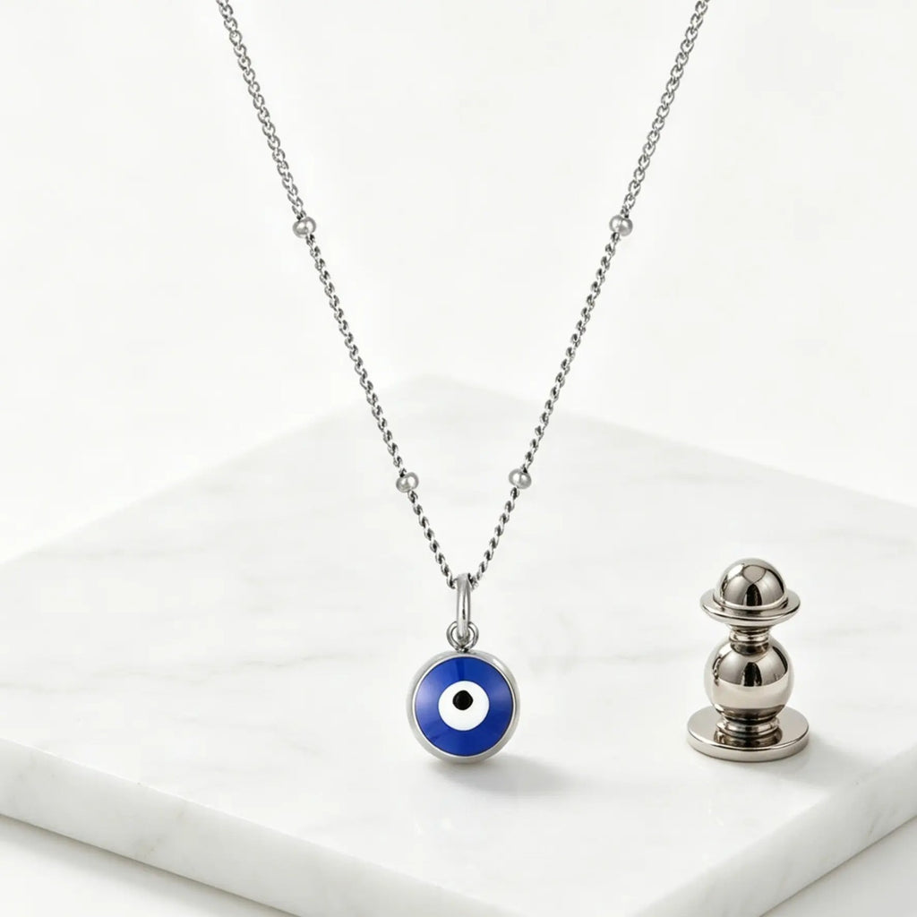 Minimal Evil Eye Necklace