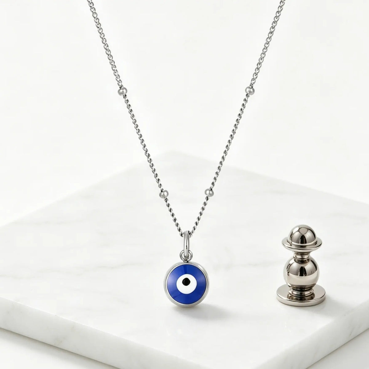 Minimal Evil Eye Necklace