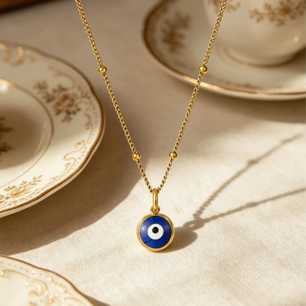 Minimal Evil Eye Necklace