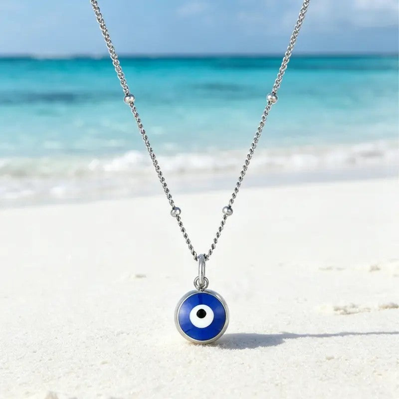 Minimal Evil Eye Necklace