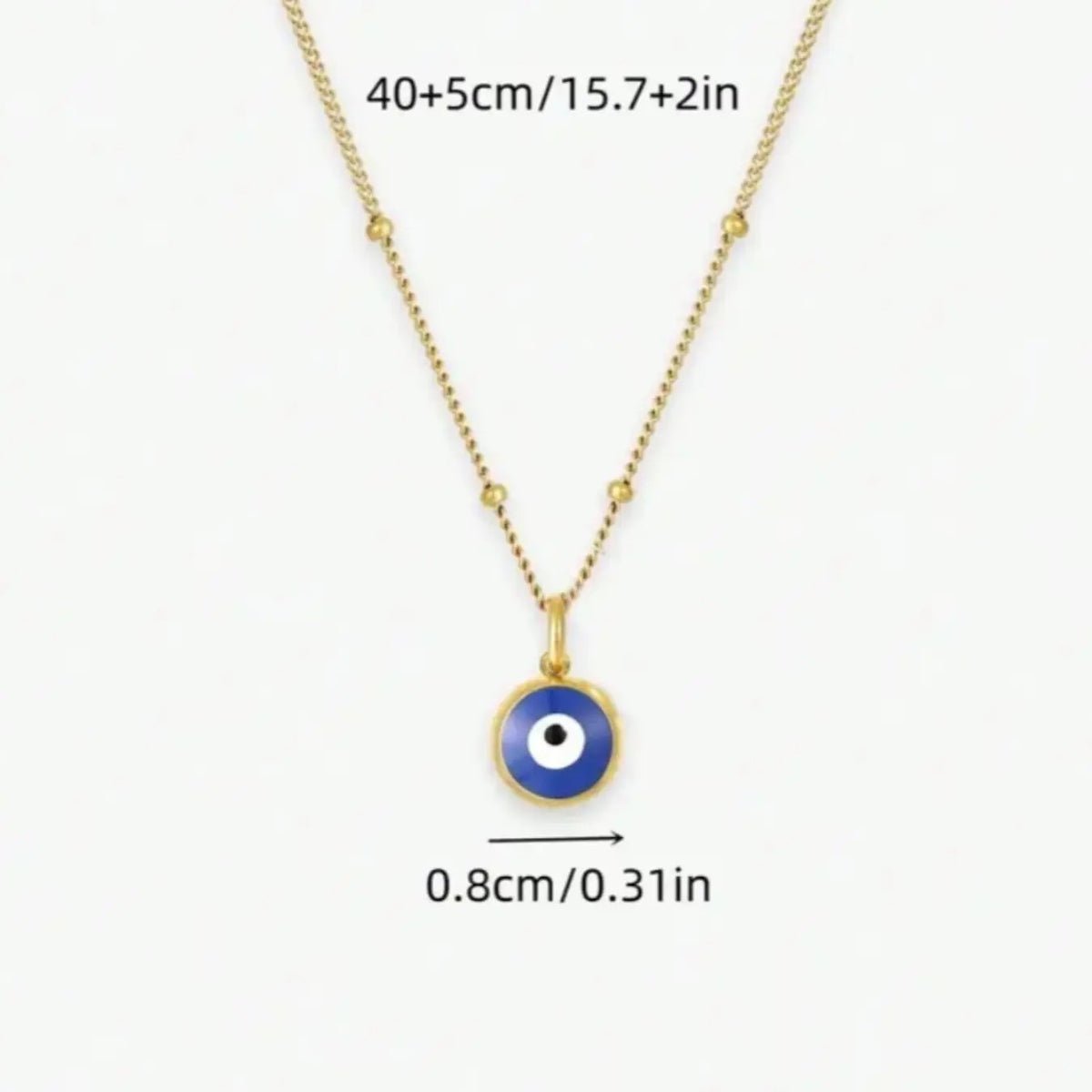 Minimal Evil Eye Necklace