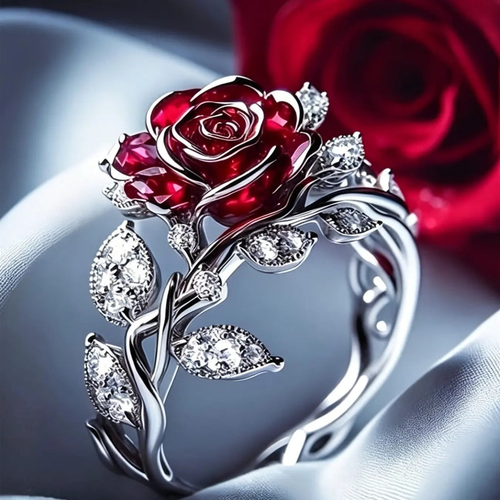 Vintage Rose Vine Ring