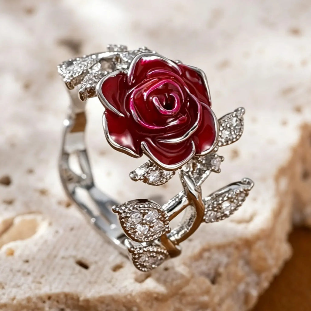 Vintage Rose Vine Ring