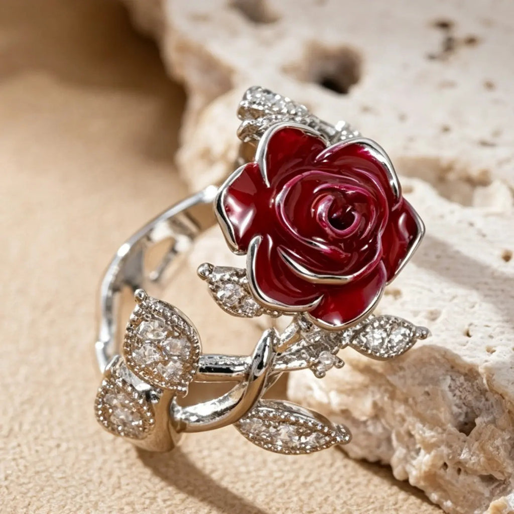 Vintage Rose Vine Ring
