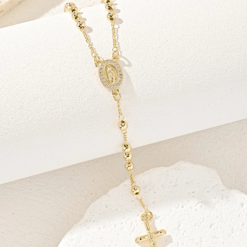 18k Elegant Virgin Mary Necklace