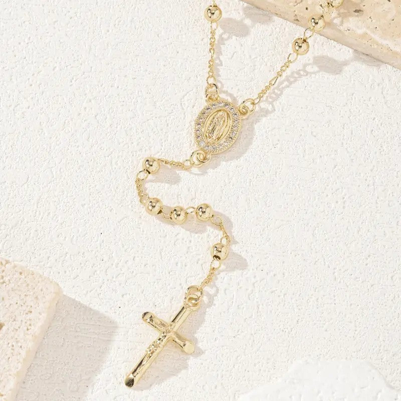 18k Elegant Virgin Mary Necklace