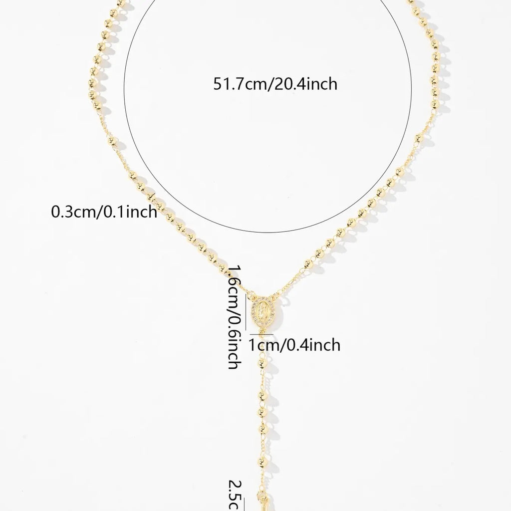 18k Elegant Virgin Mary Necklace