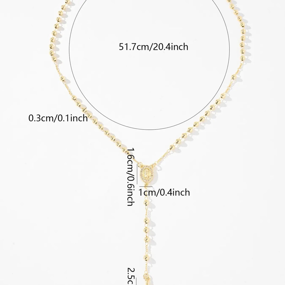 18k Elegant Virgin Mary Necklace