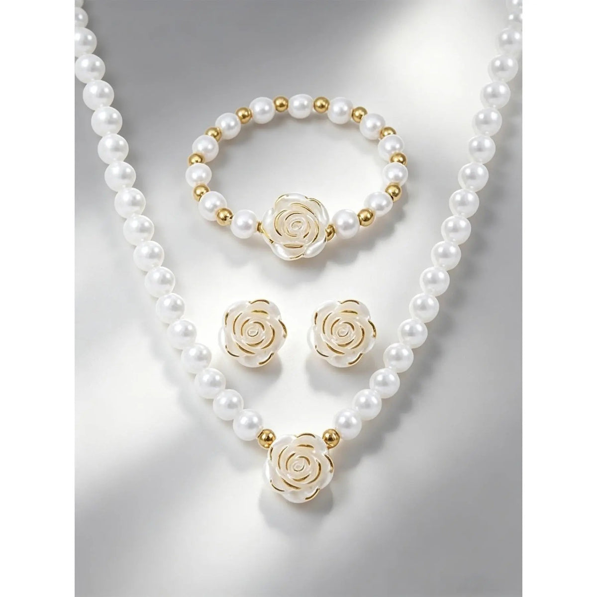 3PC Pearl Flower Jewelry Set