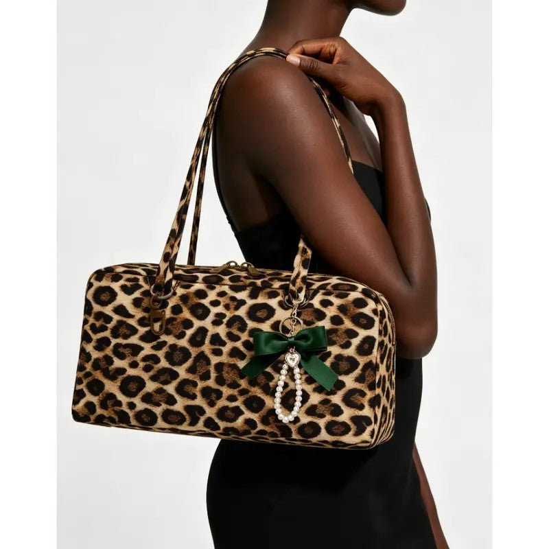 Polka Dot Duffel Shoulder Bag