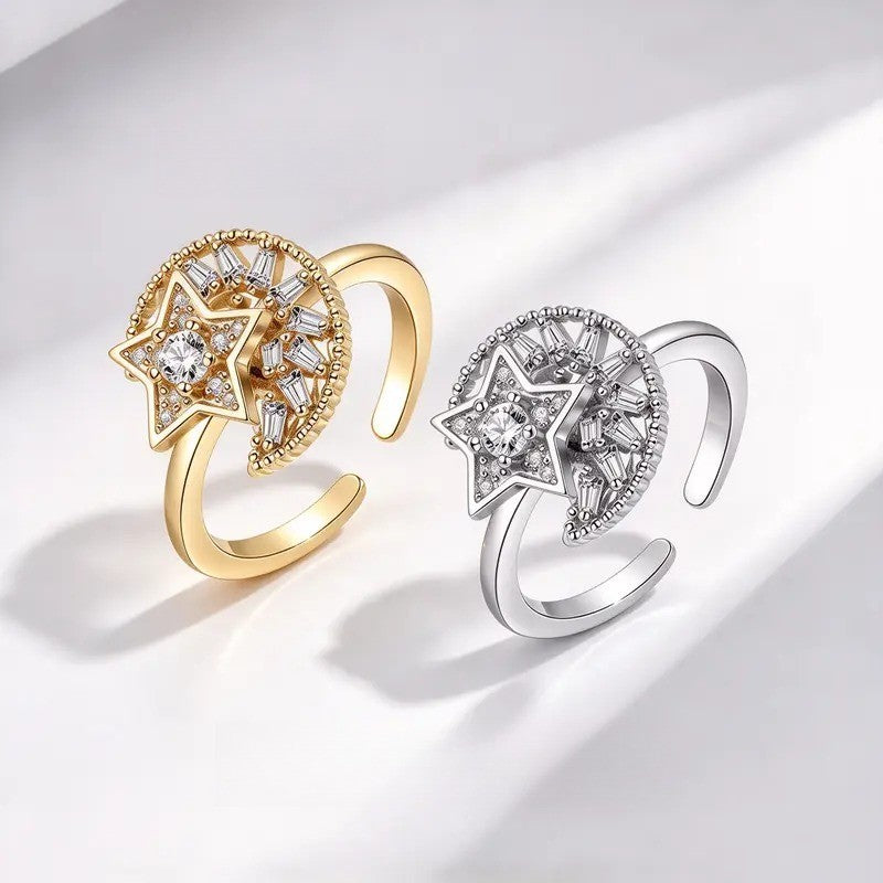 Elegant Star Spinner Ring