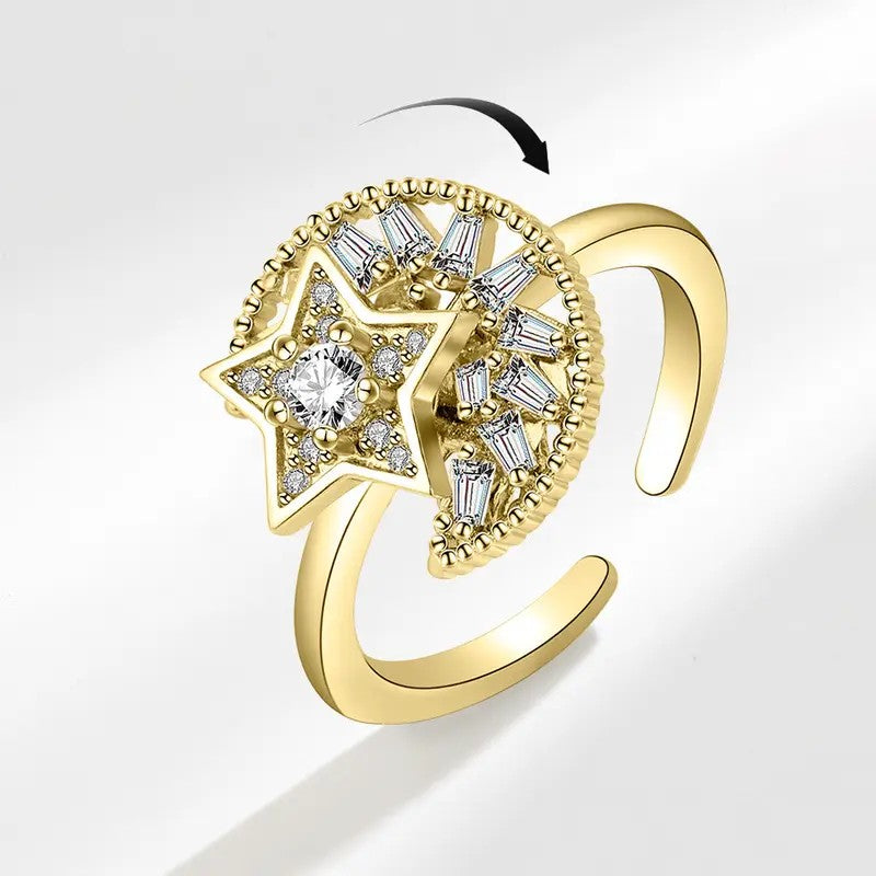Elegant Star Spinner Ring
