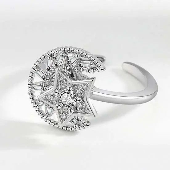 Elegant Star Spinner Ring